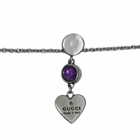 Gucci Amethyst heart motif necklace stone accessory - Picture 3 of 12